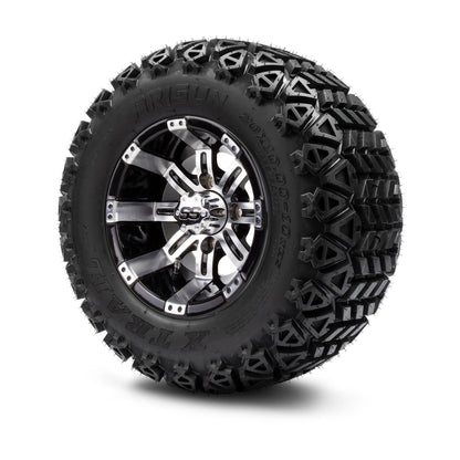 MODZ® 10" Tempest Machined Black Wheels & Off-Road Tires Combo (Arisun X Trail All Terrain 20x10-10)