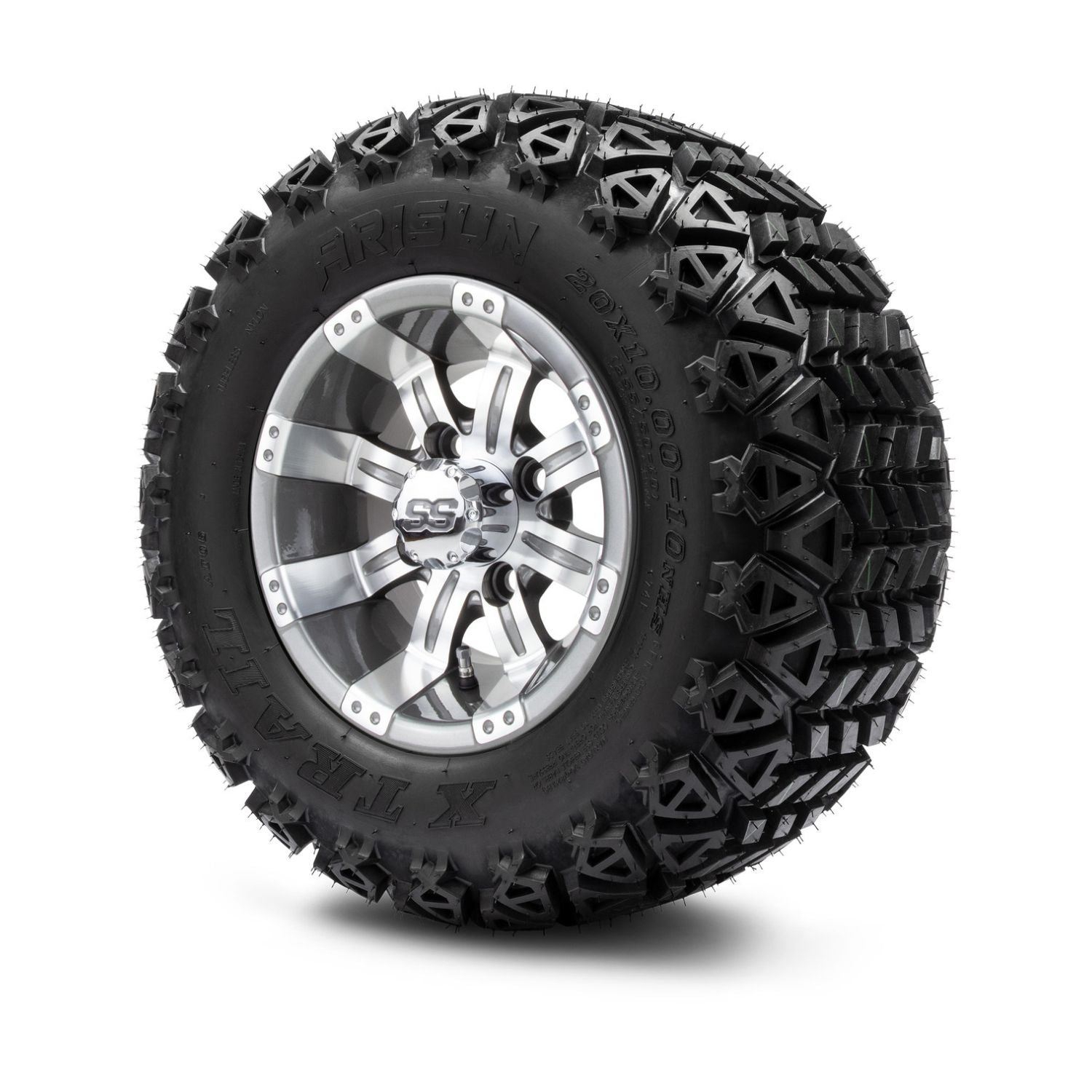 MODZ® 10" Tempest Gunmetal Wheels & Off-Road Tires Combo (Arisun X Trail All Terrain 20x10-10)