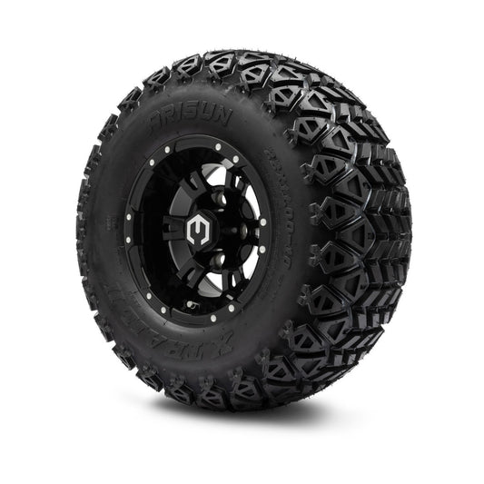 MODZ® 10" Ambush Glossy Black Wheels & Off-Road Tires Combo (Arisun X Trail All Terrain 22x11-10)