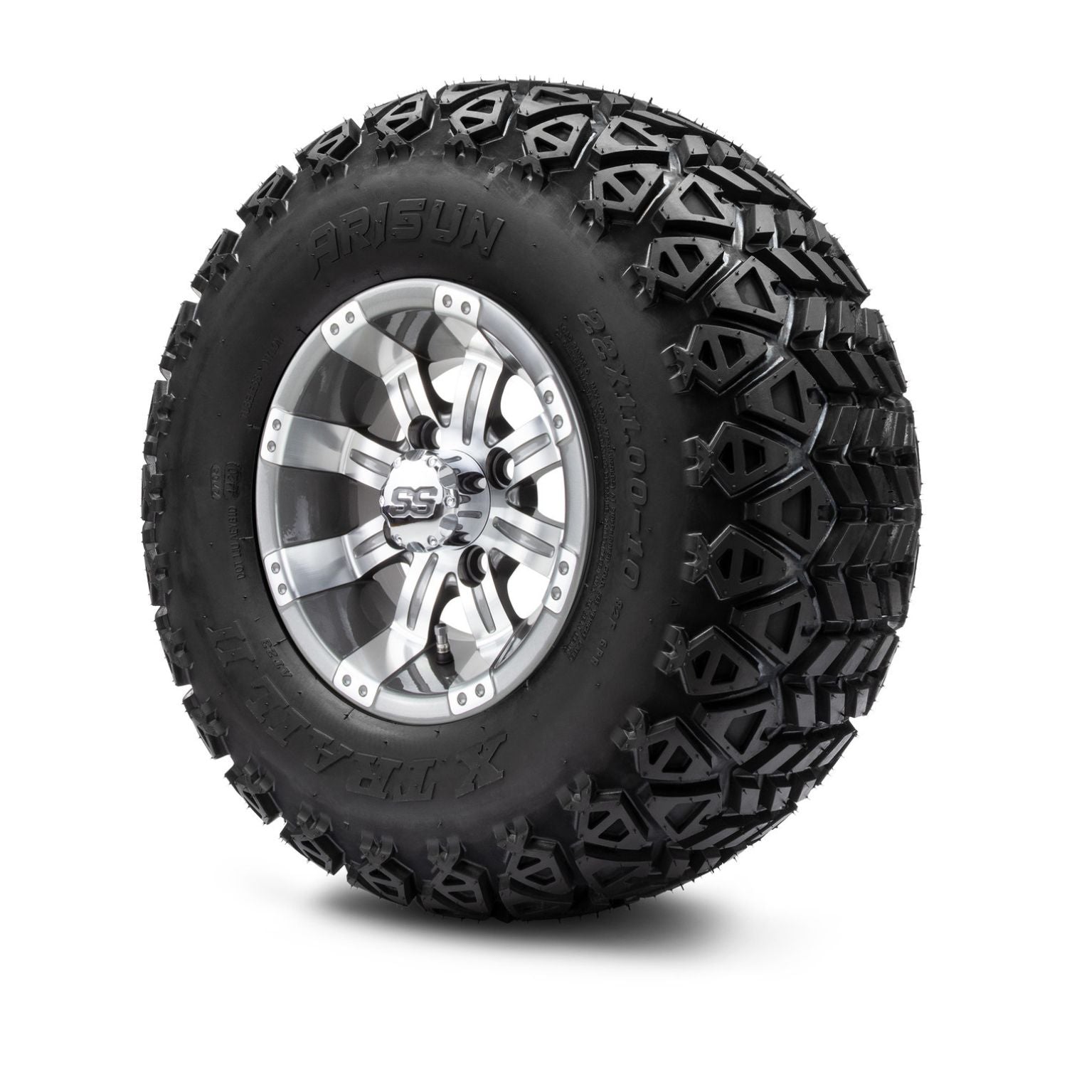 MODZ® 10" Tempest Gunmetal Wheels & Off-Road Tires Combo (Arisun X Trail All Terrain 22x11-10)
