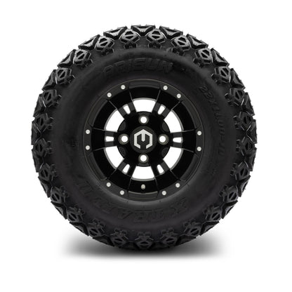 MODZ® 10" Ambush Glossy Black Wheels & Off-Road Tires Combo (Arisun X Trail All Terrain 22x11-10)