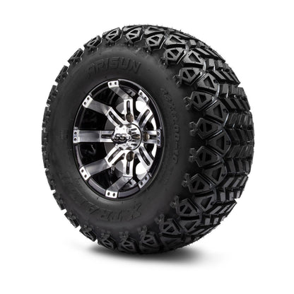 MODZ® 10" Tempest Machined Black Wheels & Off-Road Tires Combo (Arisun X Trail All Terrain 22x11-10