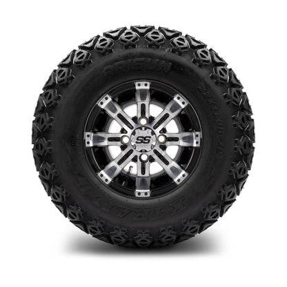 MODZ® 10" Tempest Machined Black Wheels & Off-Road Tires Combo (Arisun X Trail All Terrain 22x11-10