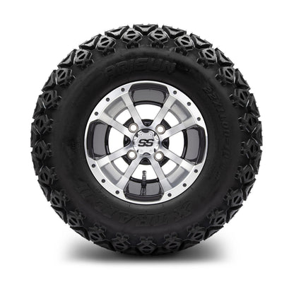 MODZ® 10" Storm Trooper Machined Black Wheels & Off-Road Tires Combo (Arisun X Trail All Terrain 22x11-10)