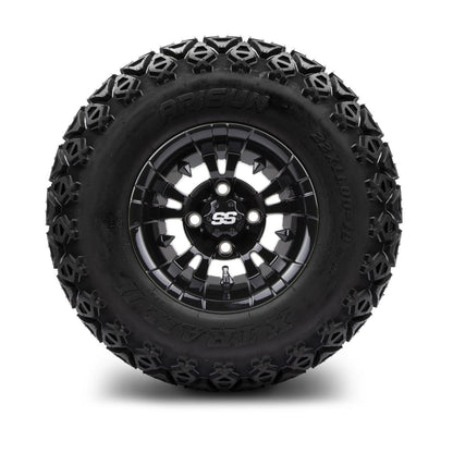 MODZ® 10" Vampire Glossy Black Wheels & Off-Road Tires Combo (Arisun X Trail All Terrain 22x11-10)