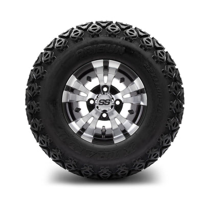 MODZ® 10" Vampire Machined Black Wheels & Off-Road Tires Combo (Arisun X Trail All Terrain 22x11-10)