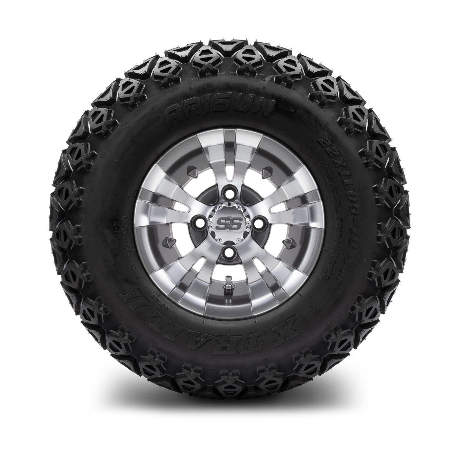 MODZ® 10" Vampire Gunmetal Wheels & Off-Road Tires Combo (Arisun X Trail All Terrain 22x11-10)