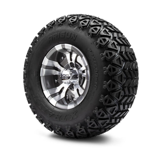 MODZ® 10" Vampire Gunmetal Wheels & Off-Road Tires Combo (Arisun X Trail All Terrain 22x11-10)