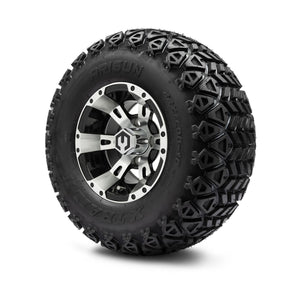 MODZ® 10" Ambush Machined Black Wheels & Off-Road Tires Combo (Arisun X Trail All Terrain 22x11-10)