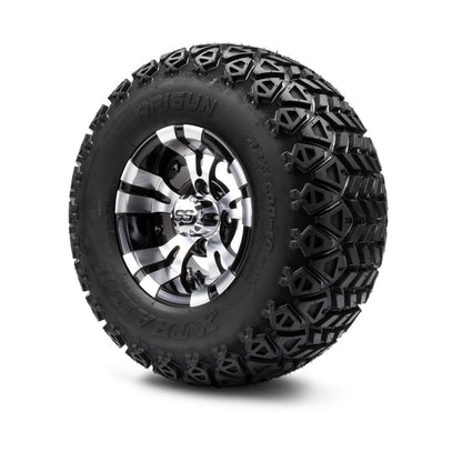 MODZ® 10" Vampire Machined Black Wheels & Off-Road Tires Combo (Arisun X Trail All Terrain 22x11-10)
