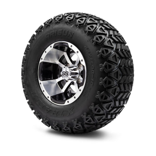 MODZ® 10" Storm Trooper Machined Black Wheels & Off-Road Tires Combo (Arisun X Trail All Terrain 22x11-10)