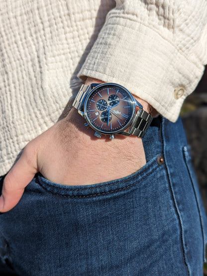 Brown Retro Chronograph