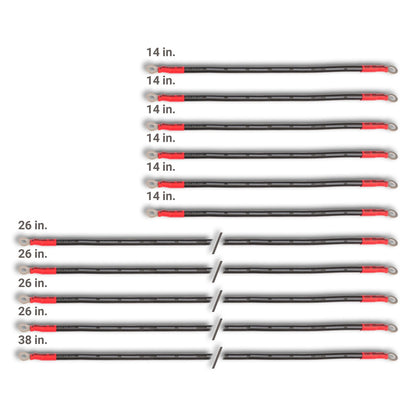 MODZ® Club Car 4-Gauge Complete Battery Cable Set