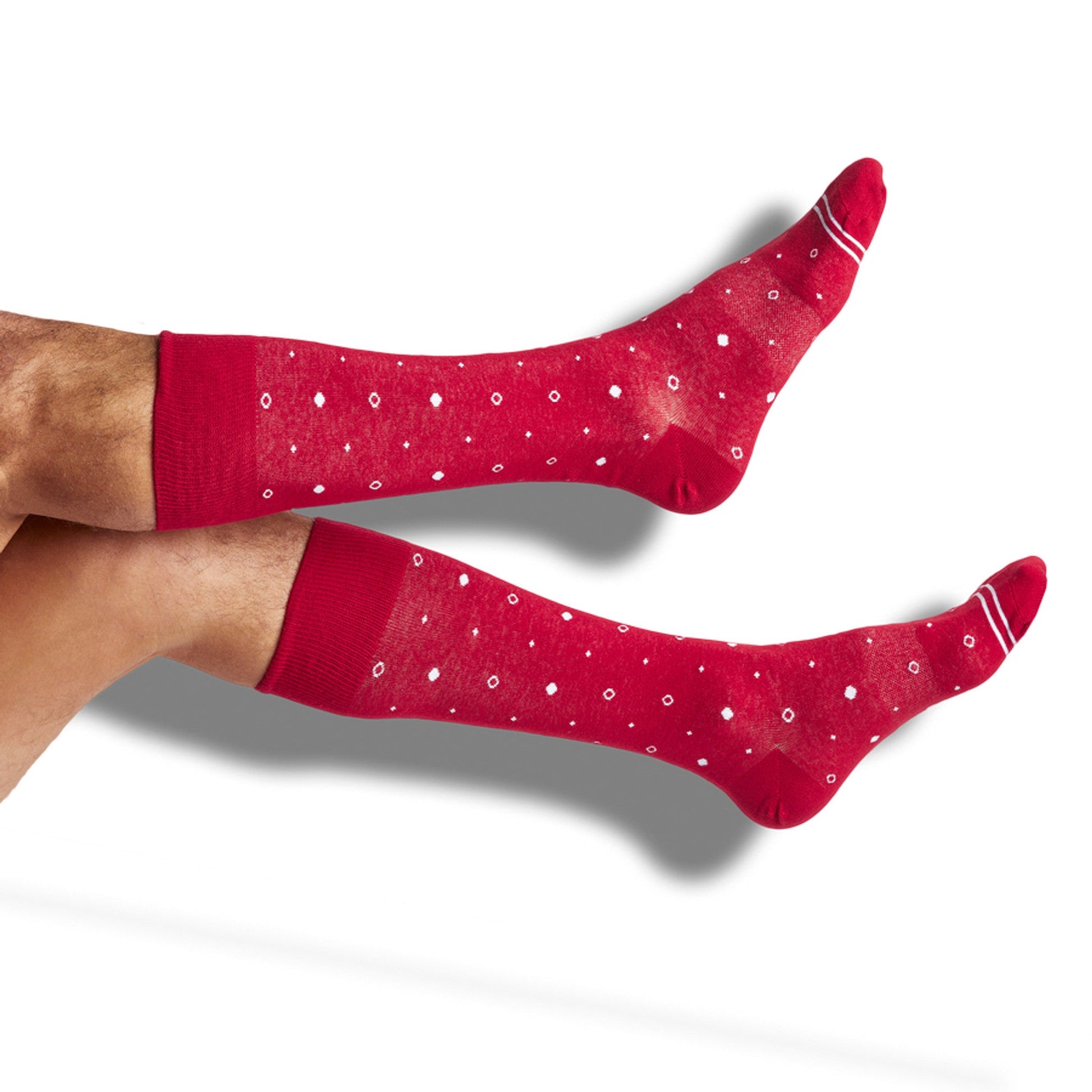 Cardinal / White Dress Socks 4-Pack