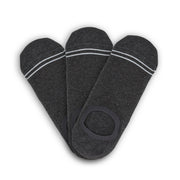 Charcoal Cotton No Show - 3 Pack