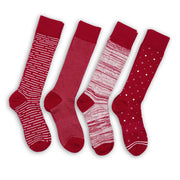 Crimson / White Mixed Socks 8 Pack