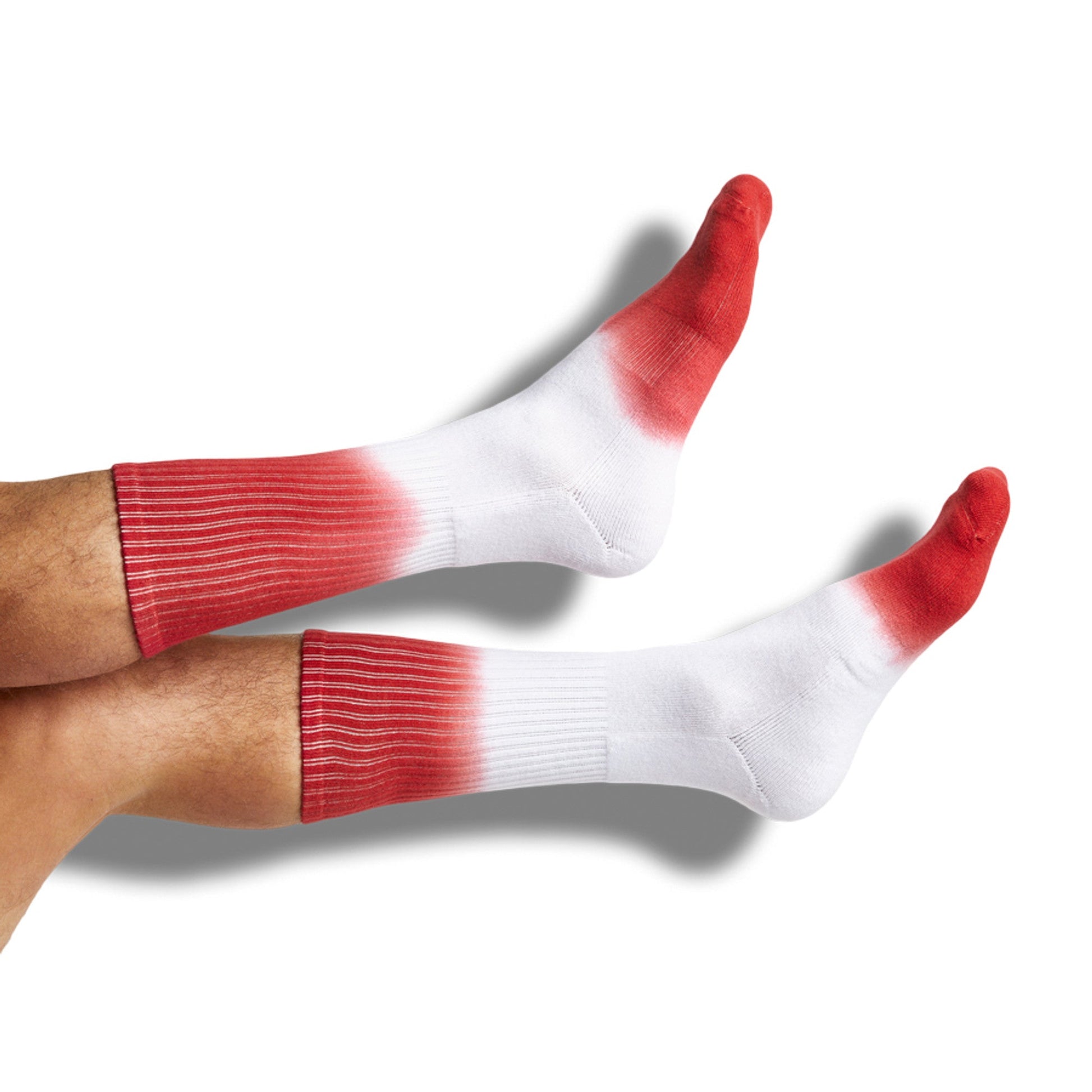 Crimson / White Mixed Socks 8 Pack
