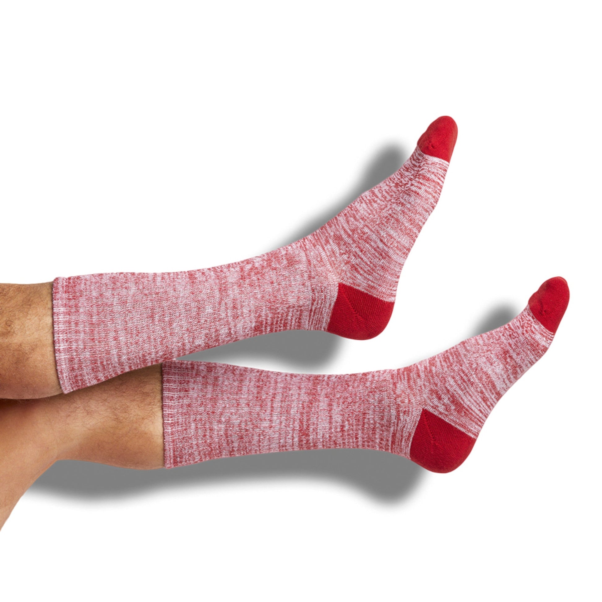 Crimson / White Mixed Socks 8 Pack