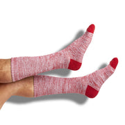 Crimson / White Mixed Socks 8 Pack