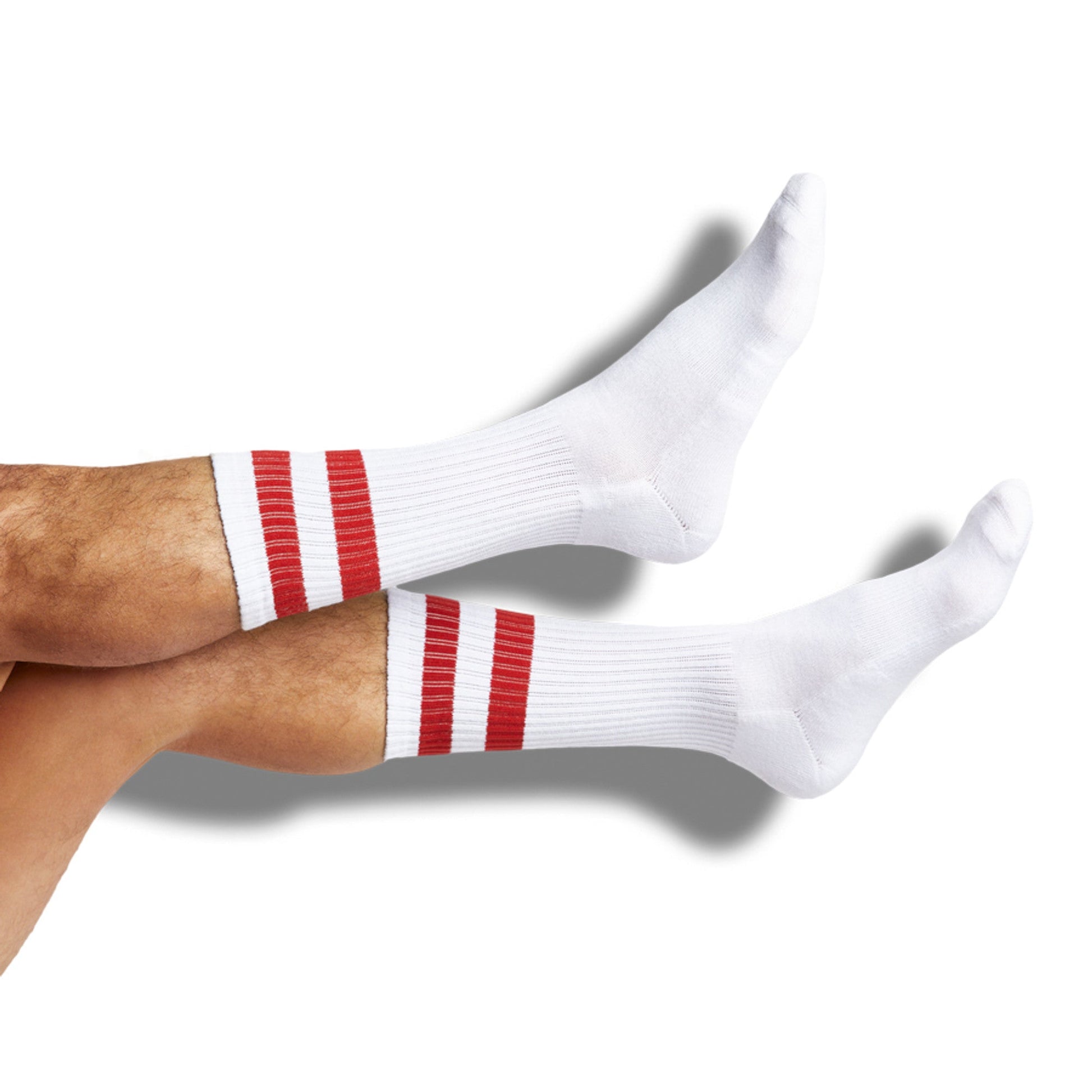 Crimson / White Mixed Socks 8 Pack