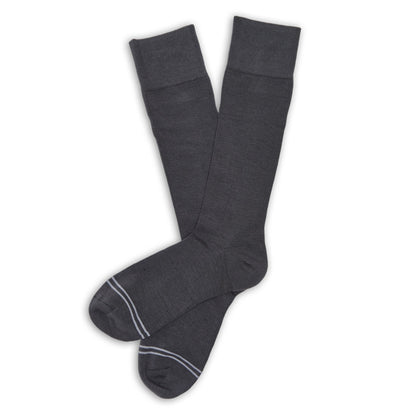 Asher 6-Pack - Charcoal Dress Socks