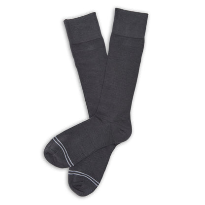 Asher 3-Pack - Charcoal Dress Socks