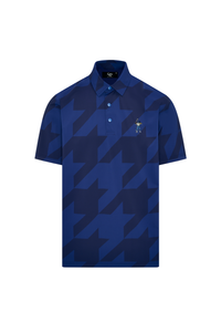 Houndstooth Snap Placket Polo