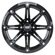 Element 14 inch GTW golf cart wheel - Black