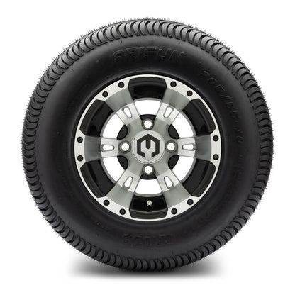 MODZ® 10" Ambush Machined Black Wheels & Street Tires Combo (Arisun Cruze 205/65-10)