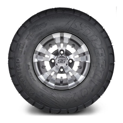 MODZ® 10" Vampire Gunmetal Wheels & Street Tires Combo (MODZ Street Fox Radial 22x11-10)
