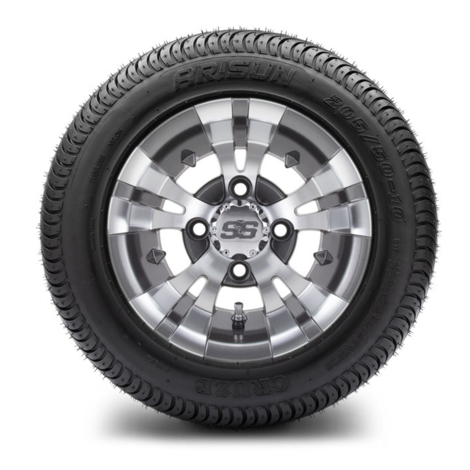 MODZ® 10" Vampire Gunmetal Wheels & Street Tires Combo (Arisun Cruze 205/50-10)