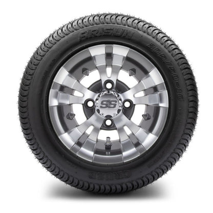 MODZ® 10" Vampire Gunmetal Wheels & Street Tires Combo (Arisun Cruze 205/50-10)