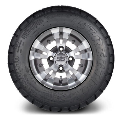 MODZ® 10" Vampire Gunmetal Wheels & Street Tires Combo (MODZ Street Fox Radial 20x10-10)