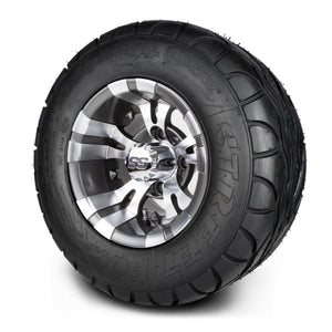 MODZ® 10" Vampire Gunmetal Wheels & Street Tires Combo (MODZ Street Fox Radial 20x10-10)