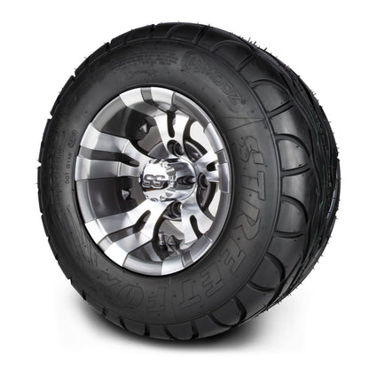 MODZ® 10" Vampire Gunmetal Wheels & Street Tires Combo (MODZ Street Fox Radial 20x10-10)