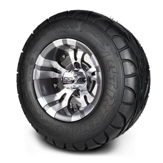 MODZ® 10" Vampire Gunmetal Wheels & Street Tires Combo (MODZ Street Fox Radial 20x10-10)