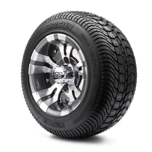 MODZ® 10" Vampire Gunmetal Wheels & Street Tires Combo (Arisun Cruze 205/50-10)