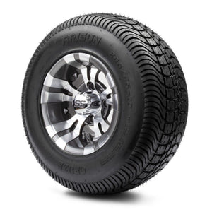 MODZ® 10" Vampire Gunmetal Wheels & Street Tires Combo (Arisun Cruze 205/65-10)