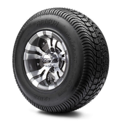 MODZ® 10" Vampire Gunmetal Wheels & Street Tires Combo (Arisun Cruze 205/65-10)
