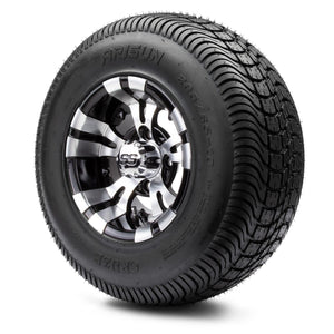 MODZ® 10" Vampire Machined Black Wheels & Street Tires Combo (Arisun Cruze 205/65-10)