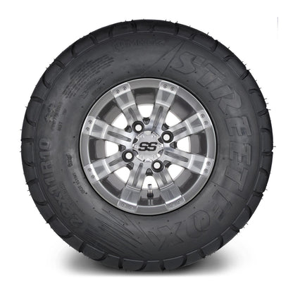 MODZ® 10" Tempest Gunmetal Wheels & Street Tires Combo (MODZ Street Fox Radial 22x11-10)