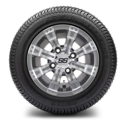 MODZ® 10" Tempest Gunmetal Wheels & Street Tires Combo (Arisun Cruze 205/50-10)