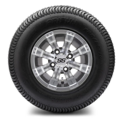MODZ® 10" Tempest Gunmetal Wheels & Street Tires Combo (Arisun Cruze 205/65-10)