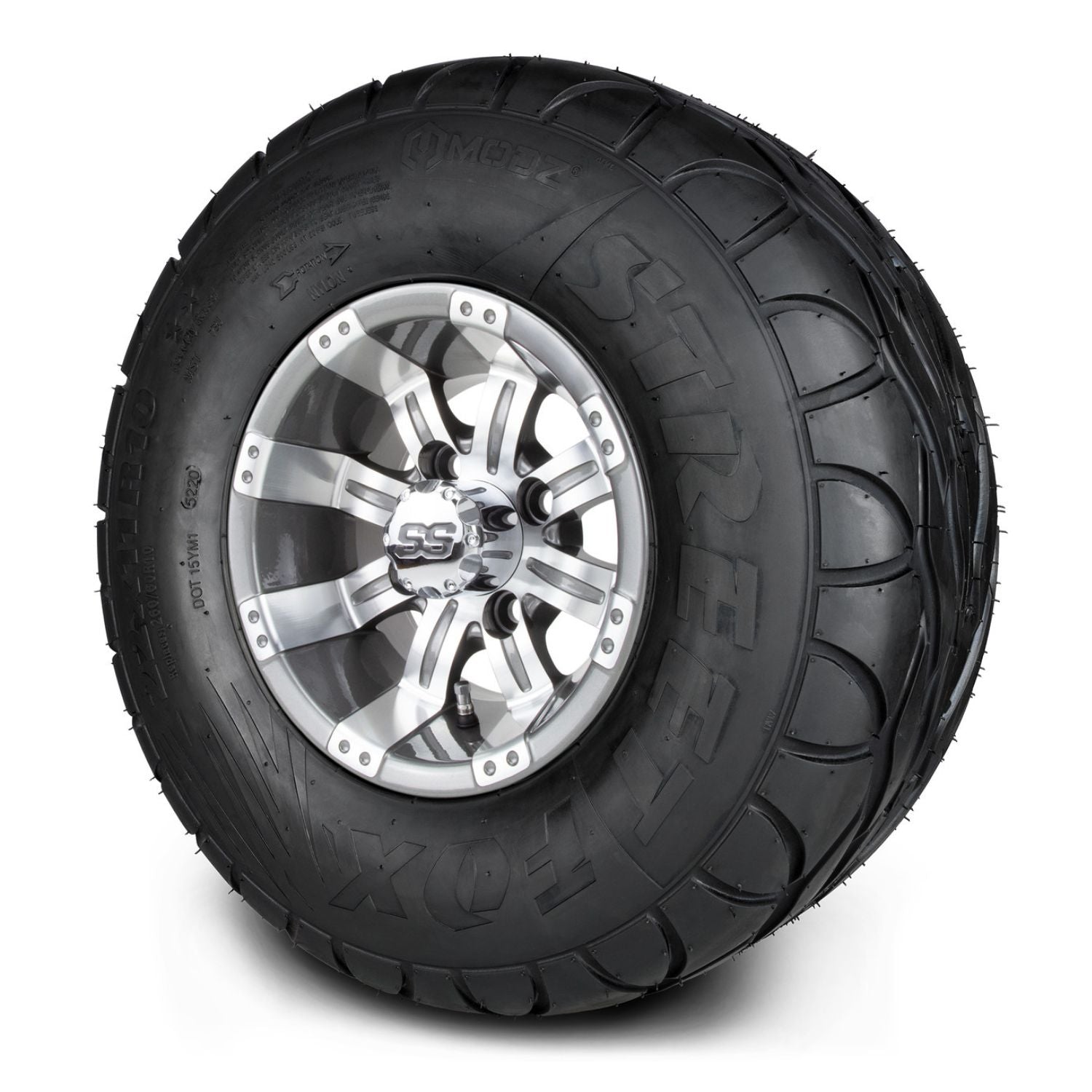 MODZ® 10" Tempest Gunmetal Wheels & Street Tires Combo (MODZ Street Fox Radial 22x11-10)