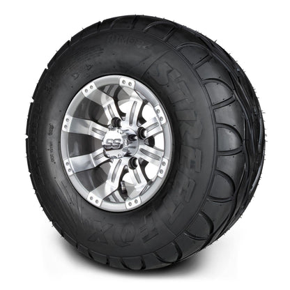 MODZ® 10" Tempest Gunmetal Wheels & Street Tires Combo (MODZ Street Fox Radial 22x11-10)