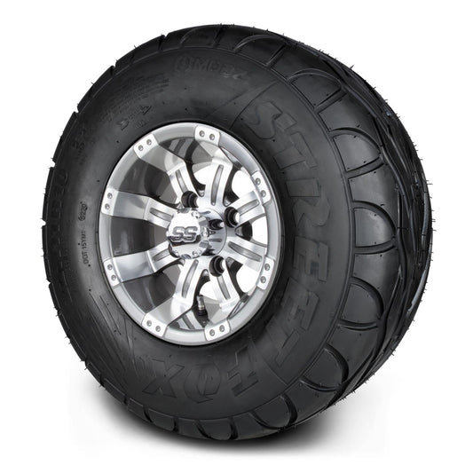 MODZ® 10" Tempest Gunmetal Wheels & Street Tires Combo (MODZ Street Fox Radial 22x11-10)