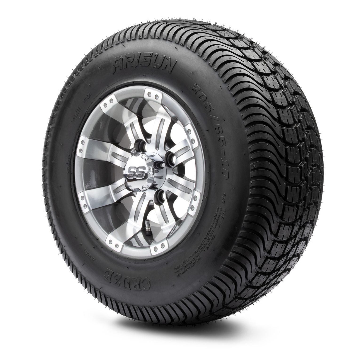MODZ® 10" Tempest Gunmetal Wheels & Street Tires Combo (Arisun Cruze 205/65-10)