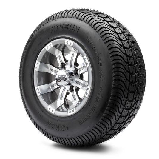MODZ® 10" Tempest Gunmetal Wheels & Street Tires Combo (Arisun Cruze 205/65-10)