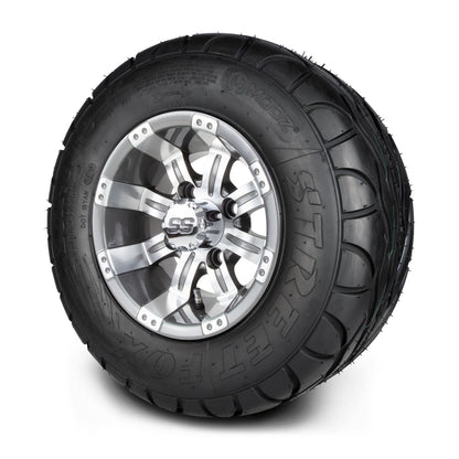 MODZ® 10" Tempest Gunmetal Wheels & Street Tires Combo (MODZ Street Fox Radial 20x10-10)