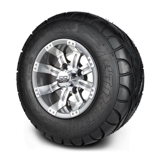MODZ® 10" Tempest Gunmetal Wheels & Street Tires Combo (MODZ Street Fox Radial 20x10-10)